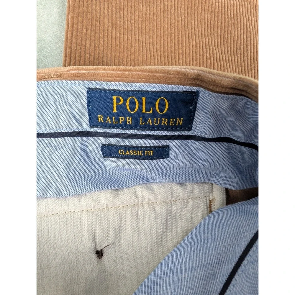 Polo Ralph Lauren Mens Corduroy Pants Size 34x32 Classic Fit Tan
